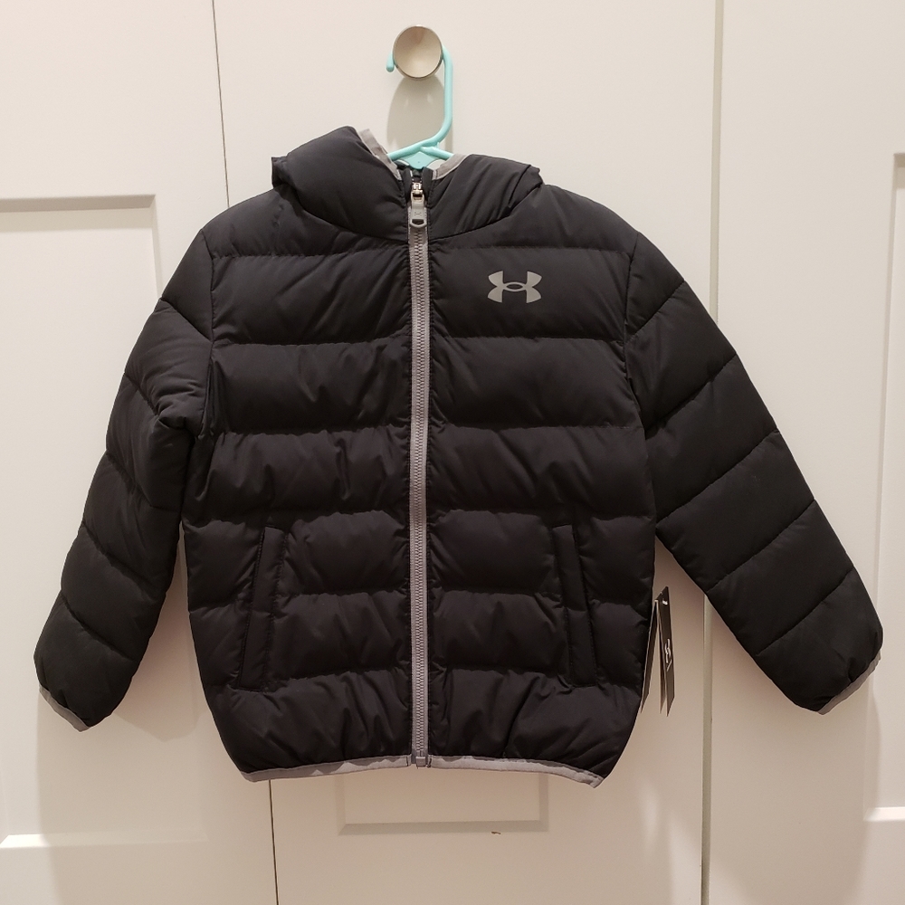 Under Armour UA Pronto Medium Weight Puffer Jacket, Black, Toddler Boys 4